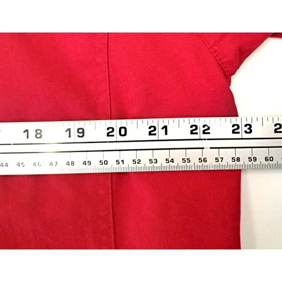 London Fog Lined Jacket Coat Women's L Red‎ Pockets NO HOOD - Picture 7 of 9